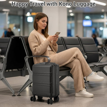 15'' Underseat Carry On Luggage Airline Approved Lightweight | Anti-Scratch PC+ABS Hardshell Carry on Suitcase with Smooth Spinner Wheel, Overnight Carry on for Short Travel, Nude Pink
