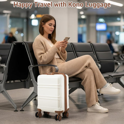 15'' Underseat Carry On Luggage Airline Approved Lightweight | Anti-Scratch PC+ABS Hardshell Carry on Suitcase with Smooth Spinner Wheel, Overnight Carry on for Short Travel, Nude Pink