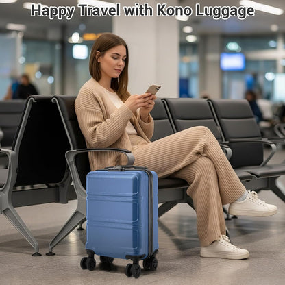 15'' Underseat Carry On Luggage Airline Approved Lightweight | Anti-Scratch PC+ABS Hardshell Carry on Suitcase with Smooth Spinner Wheel, Overnight Carry on for Short Travel, Nude Pink