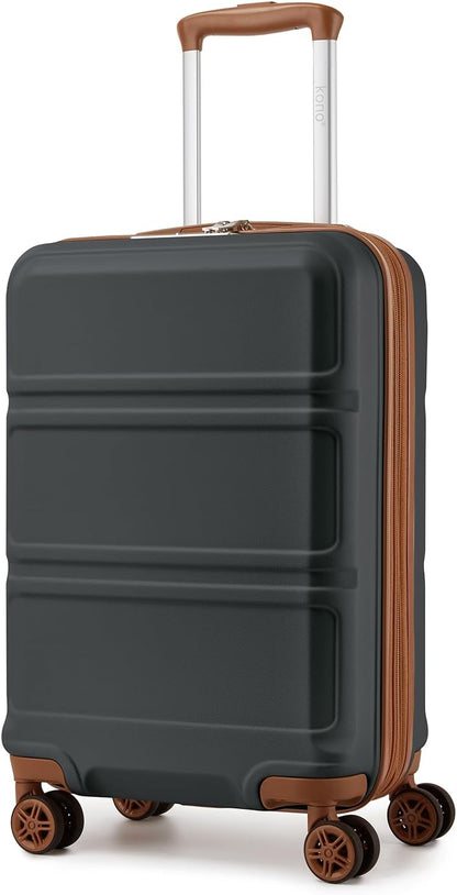 15'' Underseat Carry On Luggage Airline Approved Lightweight | Anti-Scratch PC+ABS Hardshell Carry on Suitcase with Smooth Spinner Wheel, Overnight Carry on for Short Travel, Nude Pink