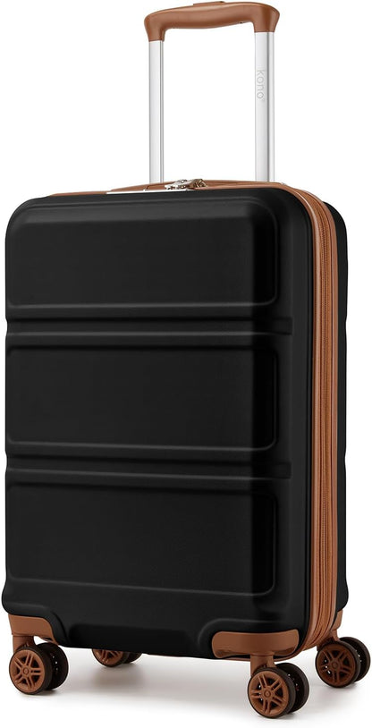 15'' Underseat Carry On Luggage Airline Approved Lightweight | Anti-Scratch PC+ABS Hardshell Carry on Suitcase with Smooth Spinner Wheel, Overnight Carry on for Short Travel, Nude Pink