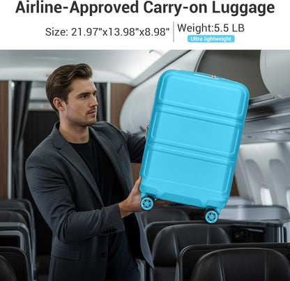 15'' Underseat Carry On Luggage Airline Approved Lightweight | Anti-Scratch PC+ABS Hardshell Carry on Suitcase with Smooth Spinner Wheel, Overnight Carry on for Short Travel, Nude Pink