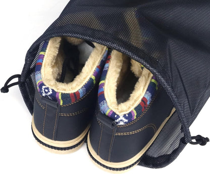 Shoe Bags for Travel, Shoe Storage Bag with Drawstring, Packing Organizer for Sneakers, Gym, Luggage, Closet, Weekender Overnight Travel Essentials