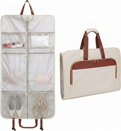 Convertible Travel Garment Bag for Women,Foldable Carry on Suit Carrier for Hanging Clothes Waterproof Travel Suit Bag for Men Large Garment Duffel Bag for Travel Business | Waterproof