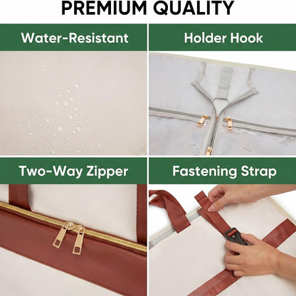Convertible Travel Garment Bag for Women,Foldable Carry on Suit Carrier for Hanging Clothes Waterproof Travel Suit Bag for Men Large Garment Duffel Bag for Travel Business | Waterproof