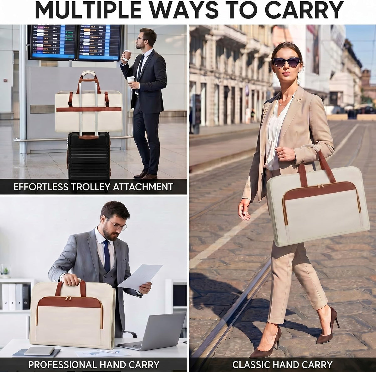 Convertible Travel Garment Bag for Women,Foldable Carry on Suit Carrier for Hanging Clothes Waterproof Travel Suit Bag for Men Large Garment Duffel Bag for Travel Business | Waterproof