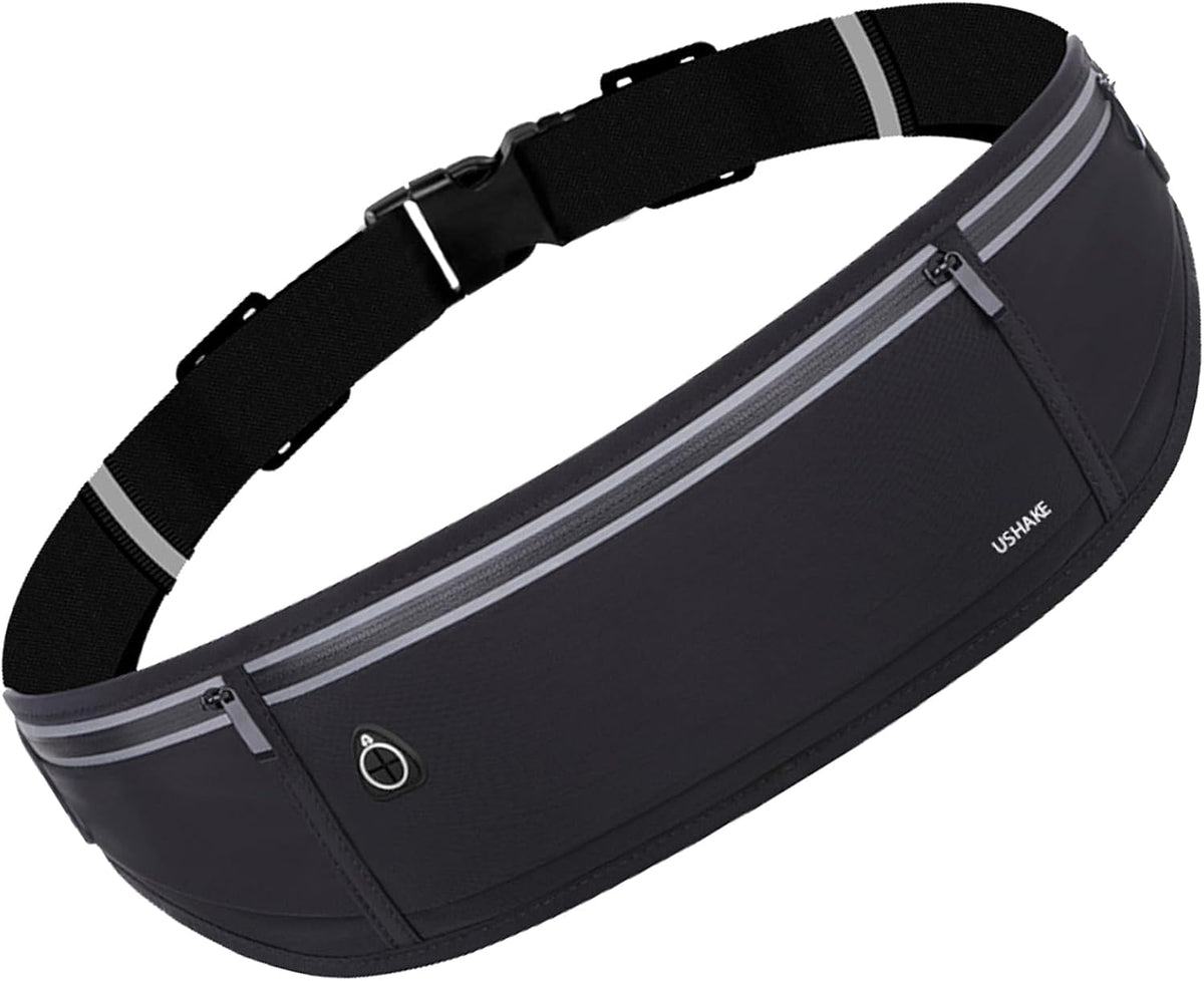 Slim Running Belt, Workout Fanny Pack for Men Women,Exercise Waist Pack for Apple iPhone Holder, Runner Belt for Running Walking Cycling Camping Gym
