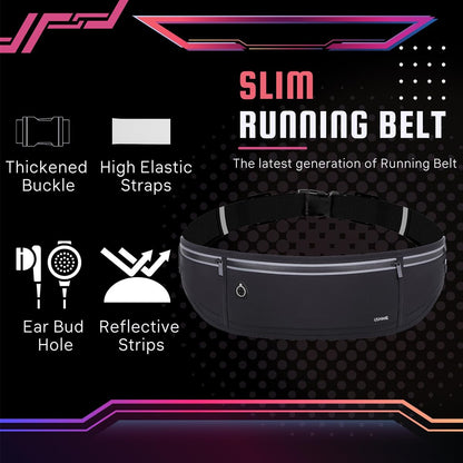 Slim Running Belt, Workout Fanny Pack for Men Women,Exercise Waist Pack for Apple iPhone Holder, Runner Belt for Running Walking Cycling Camping Gym