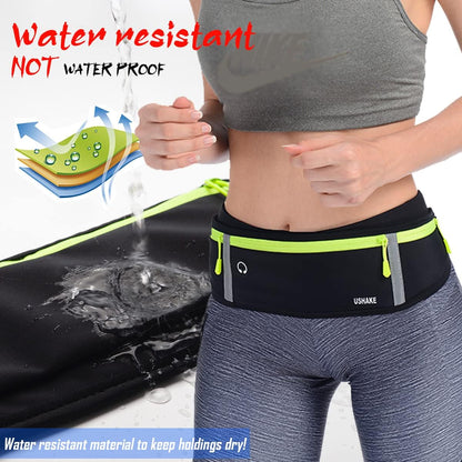 Slim Running Belt, Workout Fanny Pack for Men Women,Exercise Waist Pack for Apple iPhone Holder, Runner Belt for Running Walking Cycling Camping Gym