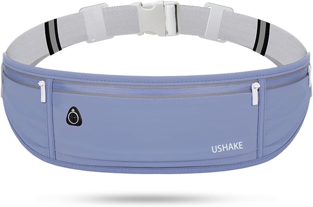 Slim Running Belt, Workout Fanny Pack for Men Women,Exercise Waist Pack for Apple iPhone Holder, Runner Belt for Running Walking Cycling Camping Gym