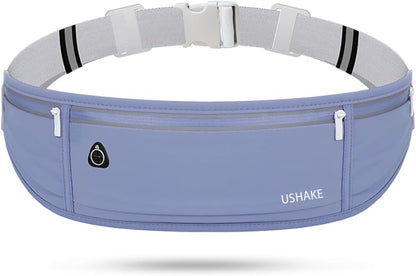 Slim Running Belt, Workout Fanny Pack for Men Women,Exercise Waist Pack for Apple iPhone Holder, Runner Belt for Running Walking Cycling Camping Gym