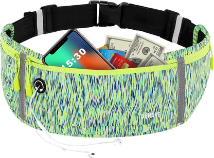 Slim Running Belt, Workout Fanny Pack for Men Women,Exercise Waist Pack for Apple iPhone Holder, Runner Belt for Running Walking Cycling Camping Gym