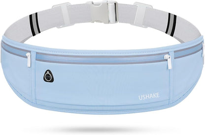 Slim Running Belt, Workout Fanny Pack for Men Women,Exercise Waist Pack for Apple iPhone Holder, Runner Belt for Running Walking Cycling Camping Gym