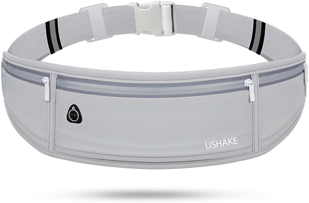 Slim Running Belt, Workout Fanny Pack for Men Women,Exercise Waist Pack for Apple iPhone Holder, Runner Belt for Running Walking Cycling Camping Gym
