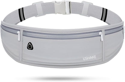 Slim Running Belt, Workout Fanny Pack for Men Women,Exercise Waist Pack for Apple iPhone Holder, Runner Belt for Running Walking Cycling Camping Gym