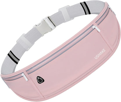 Slim Running Belt, Workout Fanny Pack for Men Women,Exercise Waist Pack for Apple iPhone Holder, Runner Belt for Running Walking Cycling Camping Gym