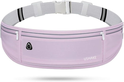 Slim Running Belt, Workout Fanny Pack for Men Women,Exercise Waist Pack for Apple iPhone Holder, Runner Belt for Running Walking Cycling Camping Gym