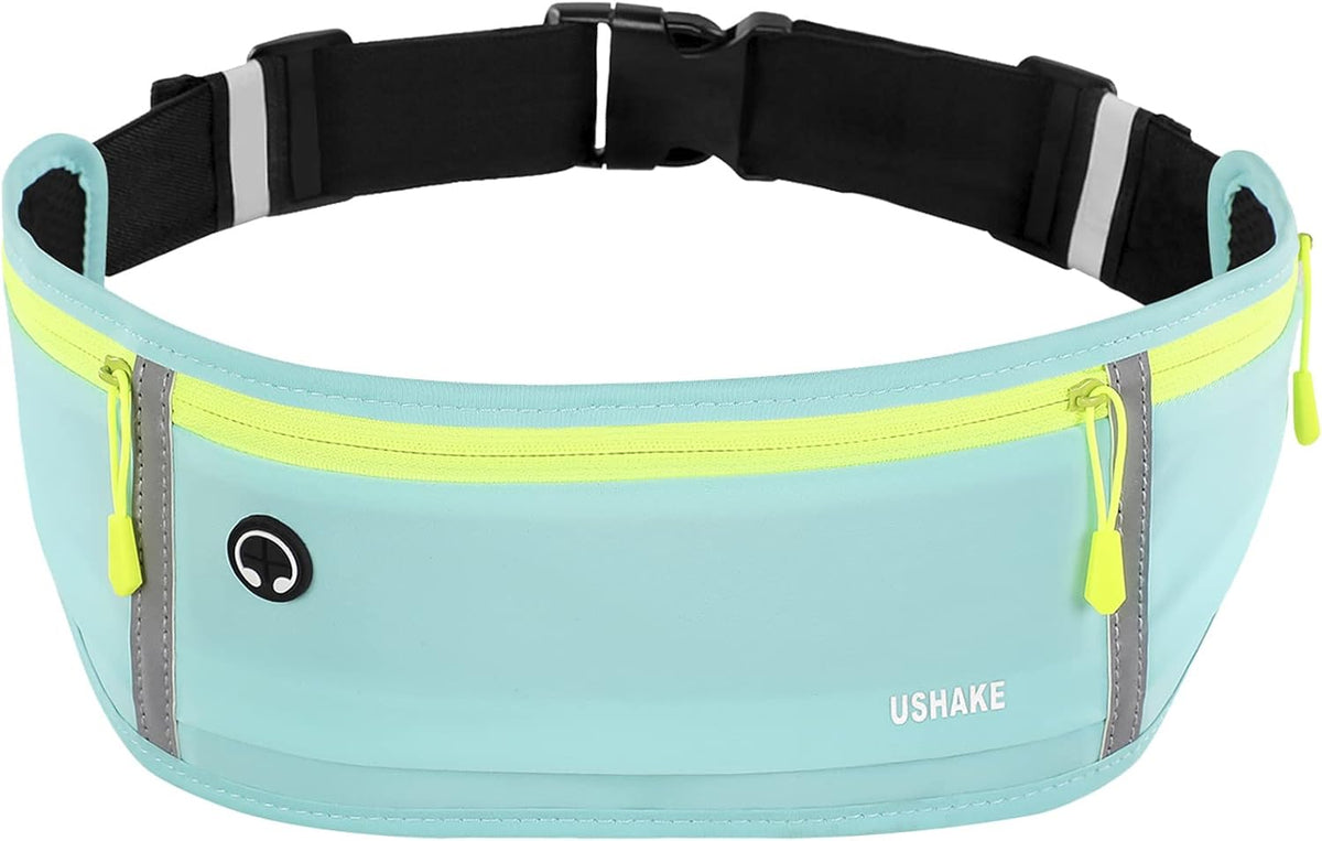 Slim Running Belt, Workout Fanny Pack for Men Women,Exercise Waist Pack for Apple iPhone Holder, Runner Belt for Running Walking Cycling Camping Gym