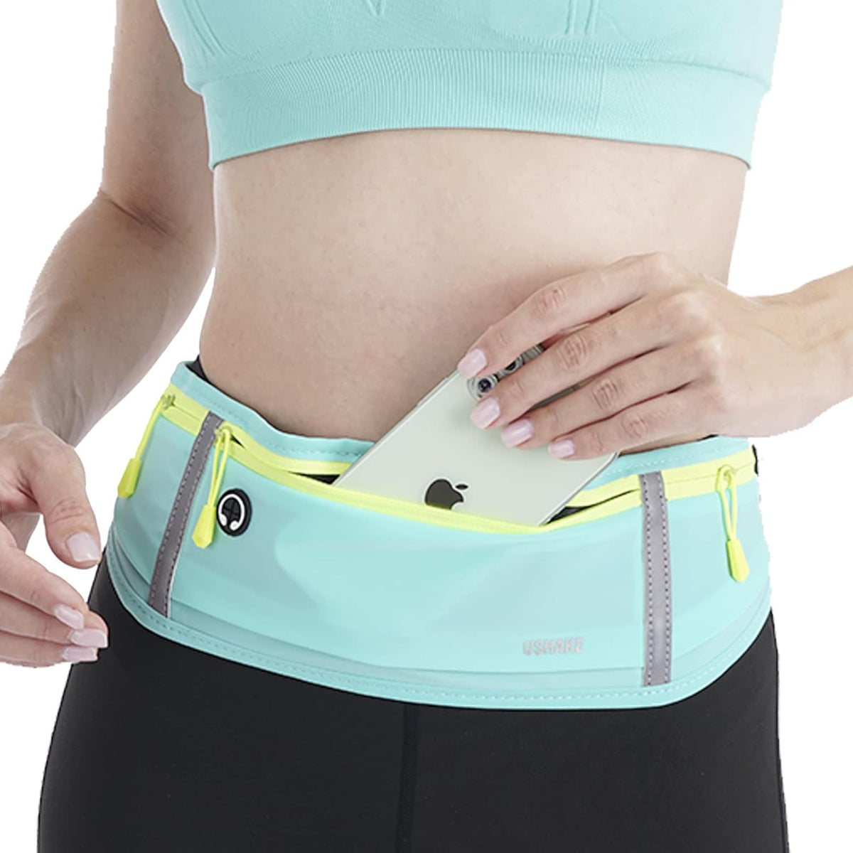 Slim Running Belt, Workout Fanny Pack for Men Women,Exercise Waist Pack for Apple iPhone Holder, Runner Belt for Running Walking Cycling Camping Gym