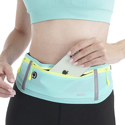 Slim Running Belt, Workout Fanny Pack for Men Women,Exercise Waist Pack for Apple iPhone Holder, Runner Belt for Running Walking Cycling Camping Gym