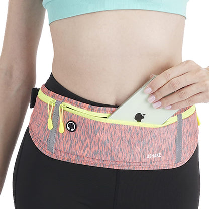 Slim Running Belt, Workout Fanny Pack for Men Women,Exercise Waist Pack for Apple iPhone Holder, Runner Belt for Running Walking Cycling Camping Gym