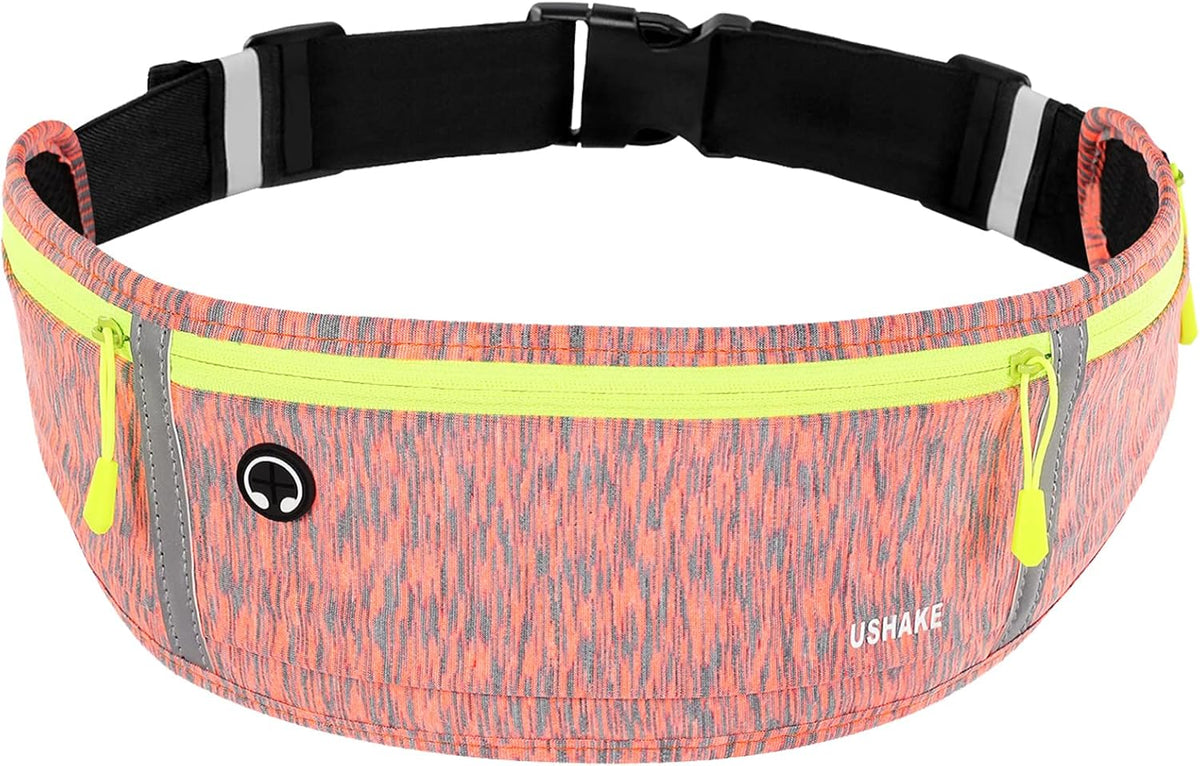 Slim Running Belt, Workout Fanny Pack for Men Women,Exercise Waist Pack for Apple iPhone Holder, Runner Belt for Running Walking Cycling Camping Gym