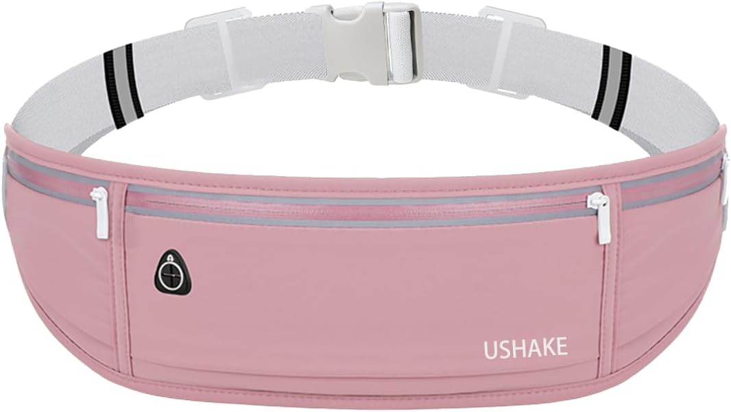 Slim Running Belt, Workout Fanny Pack for Men Women,Exercise Waist Pack for Apple iPhone Holder, Runner Belt for Running Walking Cycling Camping Gym