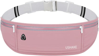 Slim Running Belt, Workout Fanny Pack for Men Women,Exercise Waist Pack for Apple iPhone Holder, Runner Belt for Running Walking Cycling Camping Gym