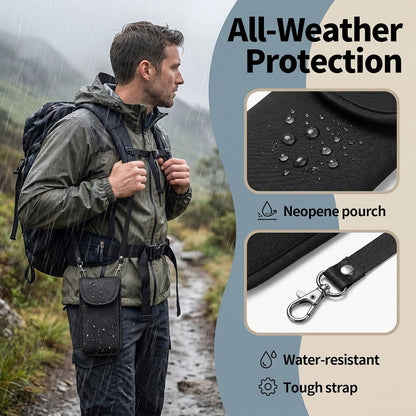 2 Pcs Phone Crossbody Bag, Universal Neoprene Cell Phone Pouch Purse Crossbody with Neck Strap, Around Neck Carrying Case for iPhone Cell Phones Coin Key