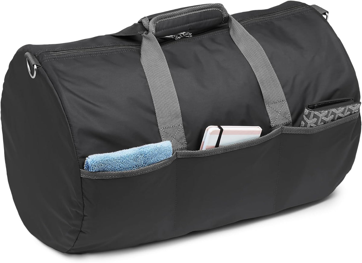 Extra Large Foldable Nylon Duffel Bag for Travel/Storage with Zippered Pockets, 32.4", 150L, 50-LBS Capacity, Black (Previously Amazon Basics)