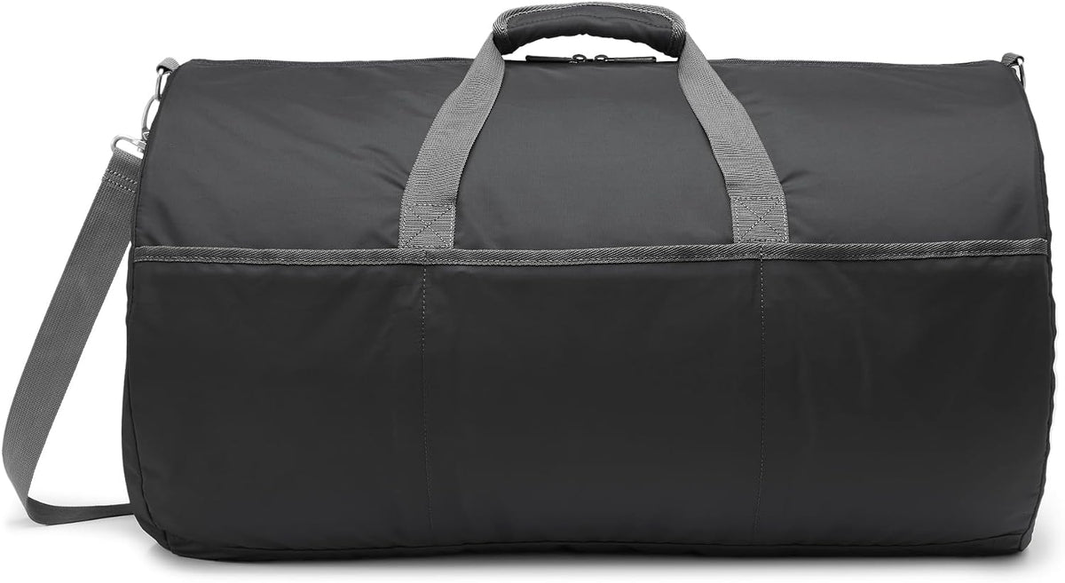 Extra Large Foldable Nylon Duffel Bag for Travel/Storage with Zippered Pockets, 32.4", 150L, 50-LBS Capacity, Black (Previously Amazon Basics)