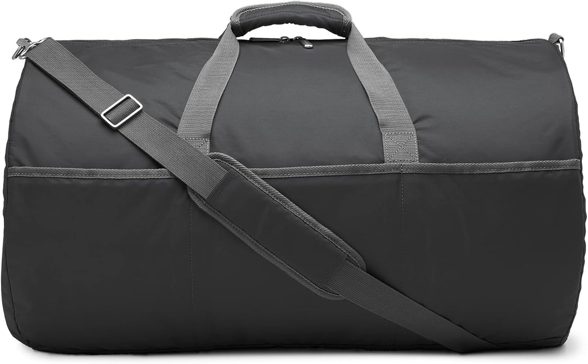 Extra Large Foldable Nylon Duffel Bag for Travel/Storage with Zippered Pockets, 32.4", 150L, 50-LBS Capacity, Black (Previously Amazon Basics)