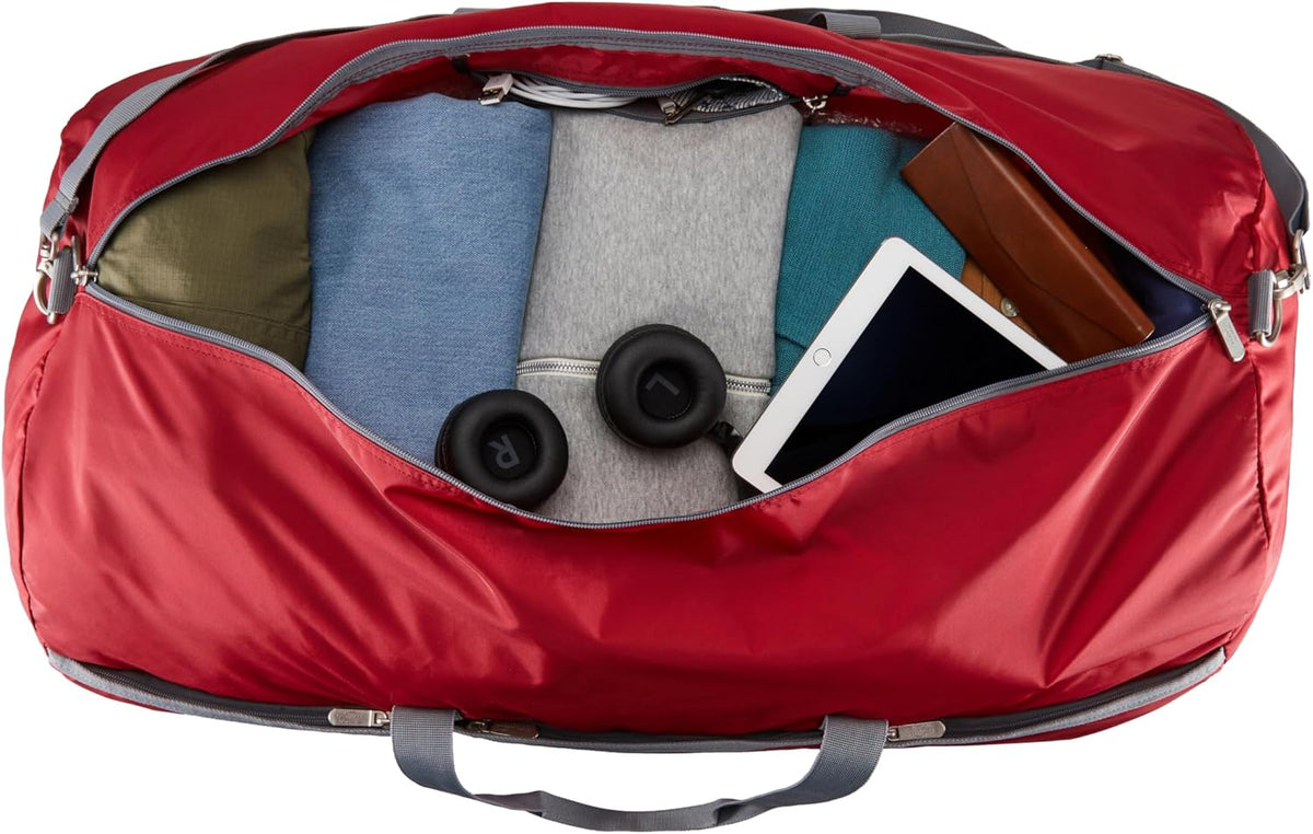 Extra Large Foldable Nylon Duffel Bag for Travel/Storage with Zippered Pockets, 32.4", 150L, 50-LBS Capacity, Black (Previously Amazon Basics)