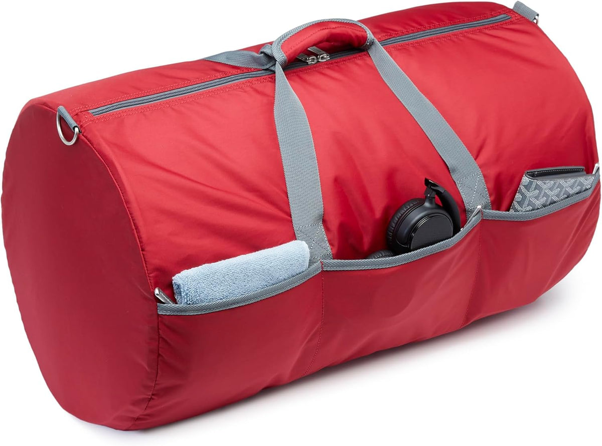 Extra Large Foldable Nylon Duffel Bag for Travel/Storage with Zippered Pockets, 32.4", 150L, 50-LBS Capacity, Black (Previously Amazon Basics)