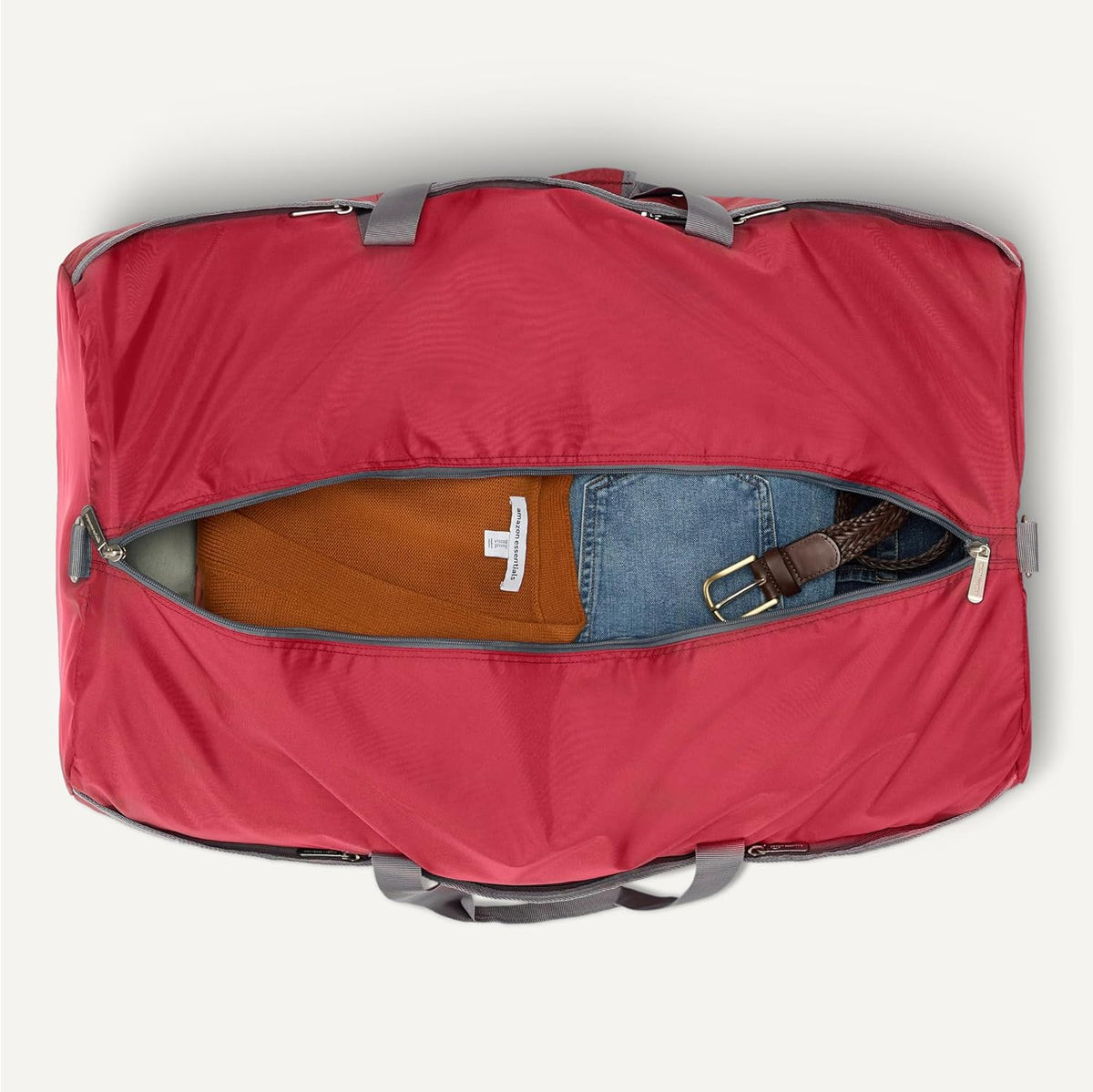 Extra Large Foldable Nylon Duffel Bag for Travel/Storage with Zippered Pockets, 32.4", 150L, 50-LBS Capacity, Black (Previously Amazon Basics)