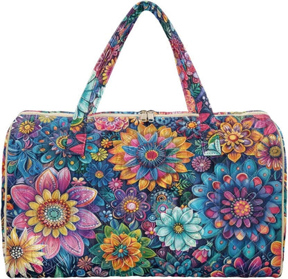 Butterfly Duffle Bag Travel Overnight Bag Waterproof Duffel Bags Quilted Garment Duffle Bags Travel Weekender Pouch for Backpacker
