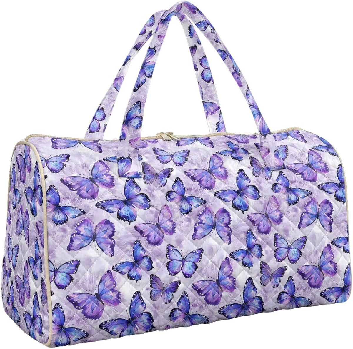Butterfly Duffle Bag Travel Overnight Bag Waterproof Duffel Bags Quilted Garment Duffle Bags Travel Weekender Pouch for Backpacker