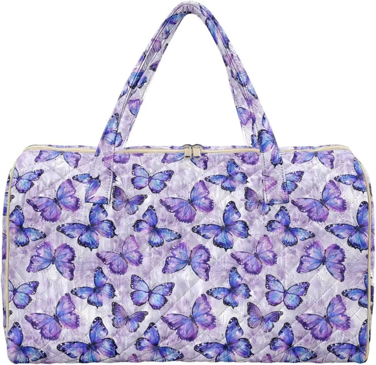 Butterfly Duffle Bag Travel Overnight Bag Waterproof Duffel Bags Quilted Garment Duffle Bags Travel Weekender Pouch for Backpacker