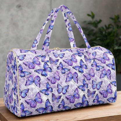 Butterfly Duffle Bag Travel Overnight Bag Waterproof Duffel Bags Quilted Garment Duffle Bags Travel Weekender Pouch for Backpacker