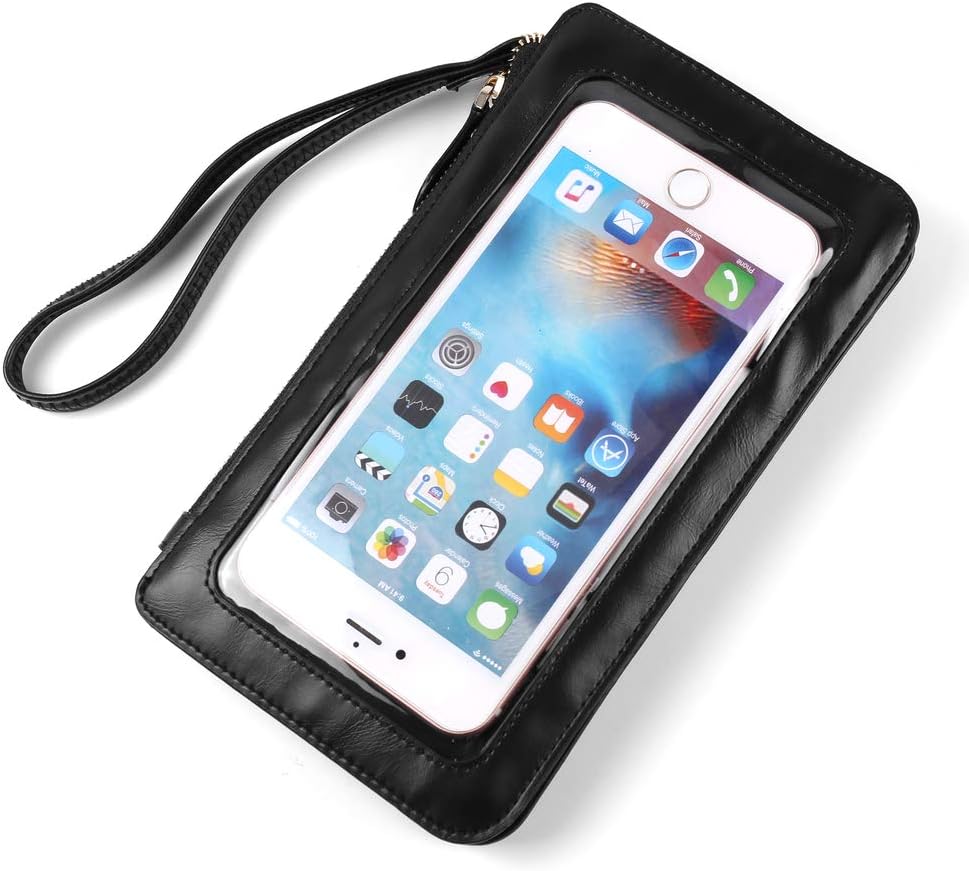 Travel Sling Bag for Women, Secure Phone & Passport Purse for Vacation & Sightseeing - Crossbody Phone Bag with Strap Black