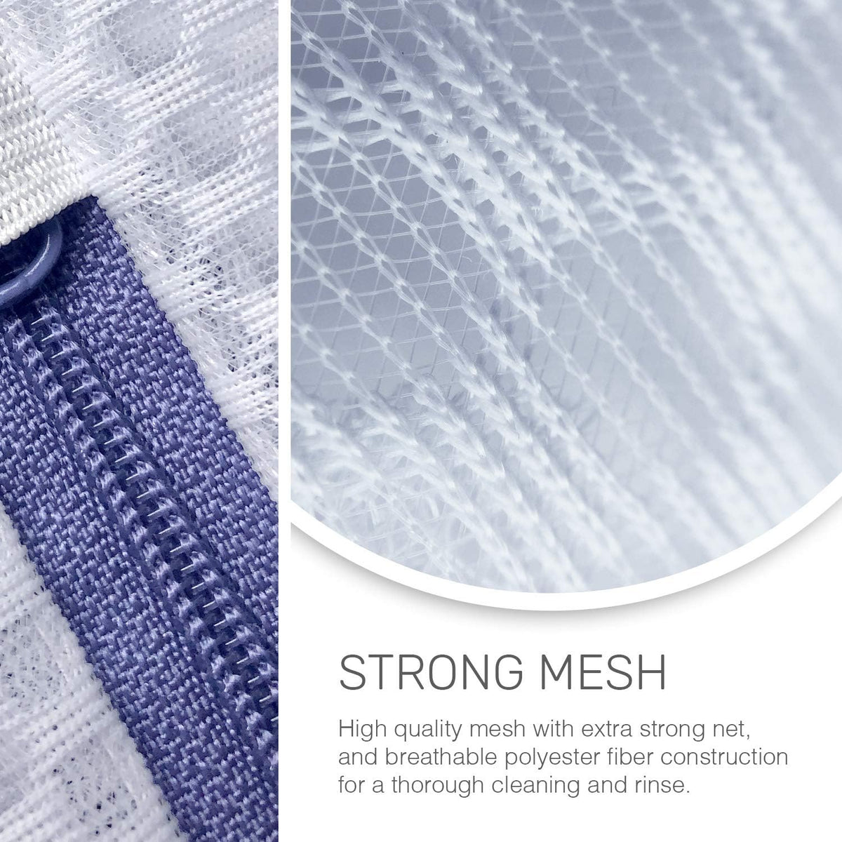 Mesh Laundry Bags for Delicates – 3 Medium Durable Net with Anti Rust Zipper, Hanging Loop-Garment Safe Wash Bags and Organizer for Washing Machine, Lingerie, Socks, Bra, Underwear, Baby Items, Travel