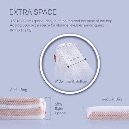 Mesh Laundry Bags for Delicates – 3 Medium Durable Net with Anti Rust Zipper, Hanging Loop-Garment Safe Wash Bags and Organizer for Washing Machine, Lingerie, Socks, Bra, Underwear, Baby Items, Travel