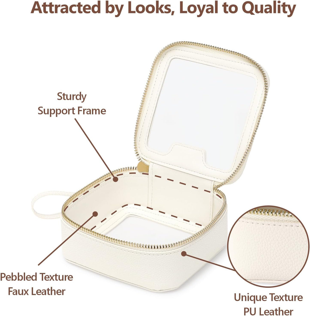 Clear Makeup Bag Foldable - TSA Approved Toiletry Bag for Travel | Metal Zipper, Reinforced Seam, Water Resistant, Medium for Carry-on, Large for Checked Luggage, for Car Storage Organizer