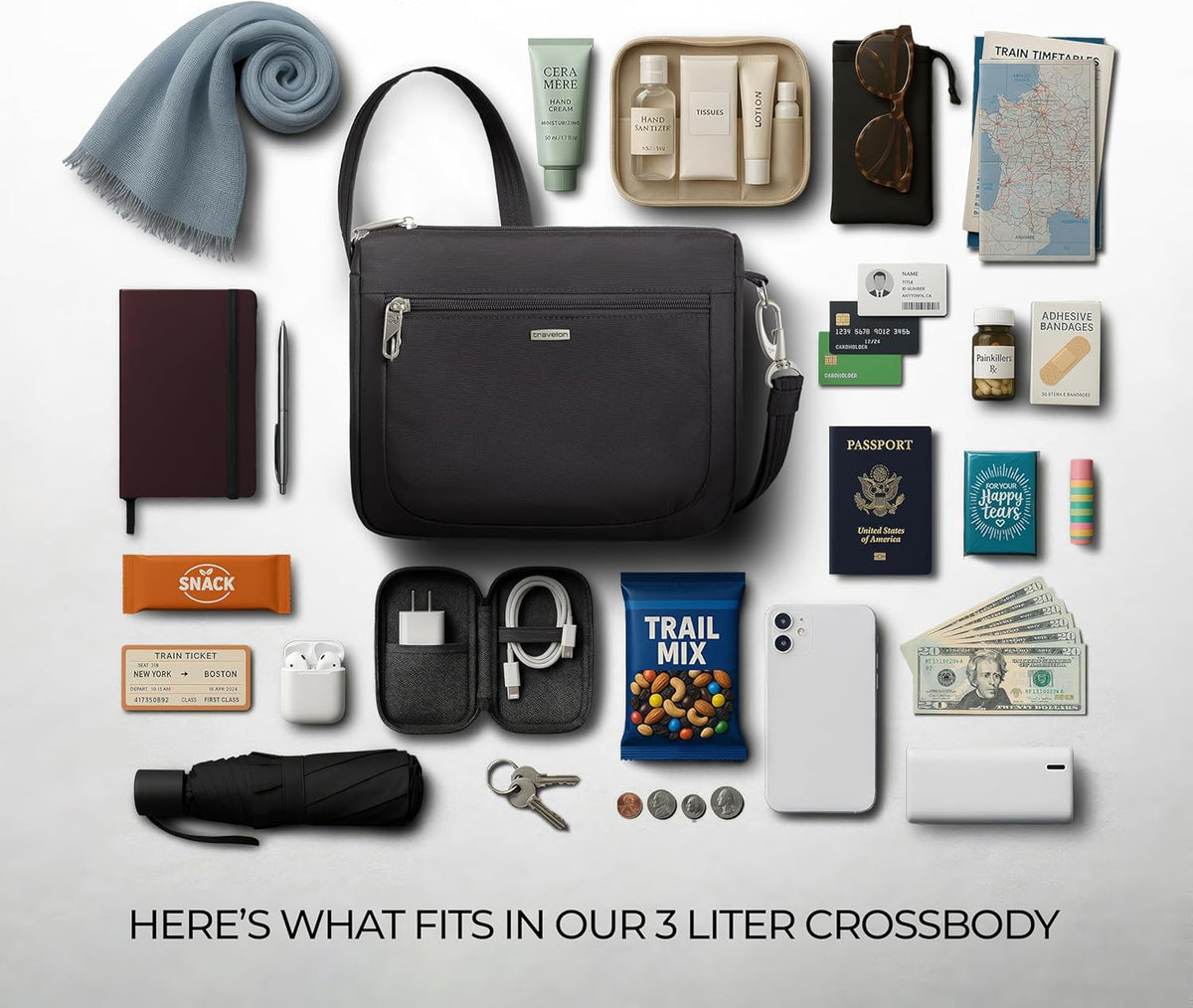 Anti-Theft Classic Small East/West Crossbody