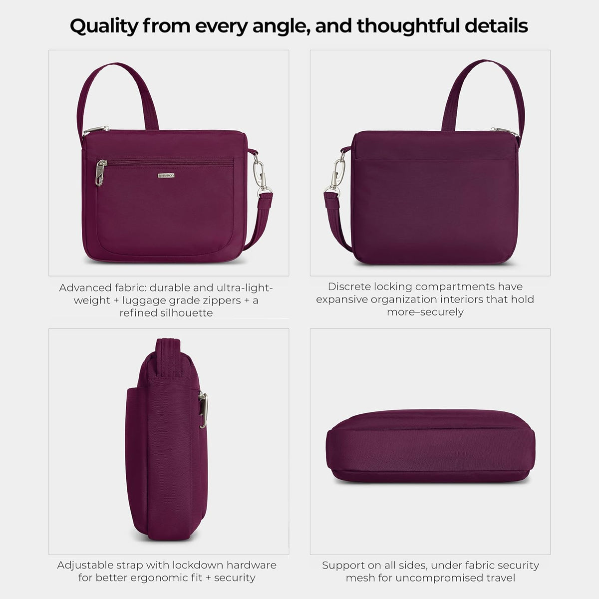 Anti-Theft Classic Small East/West Crossbody