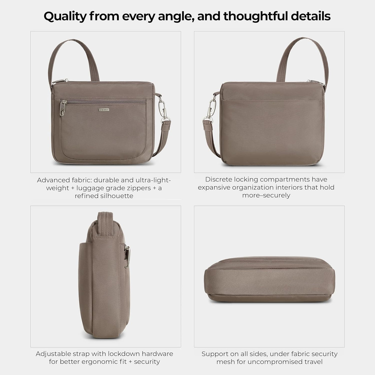 Anti-Theft Classic Small East/West Crossbody