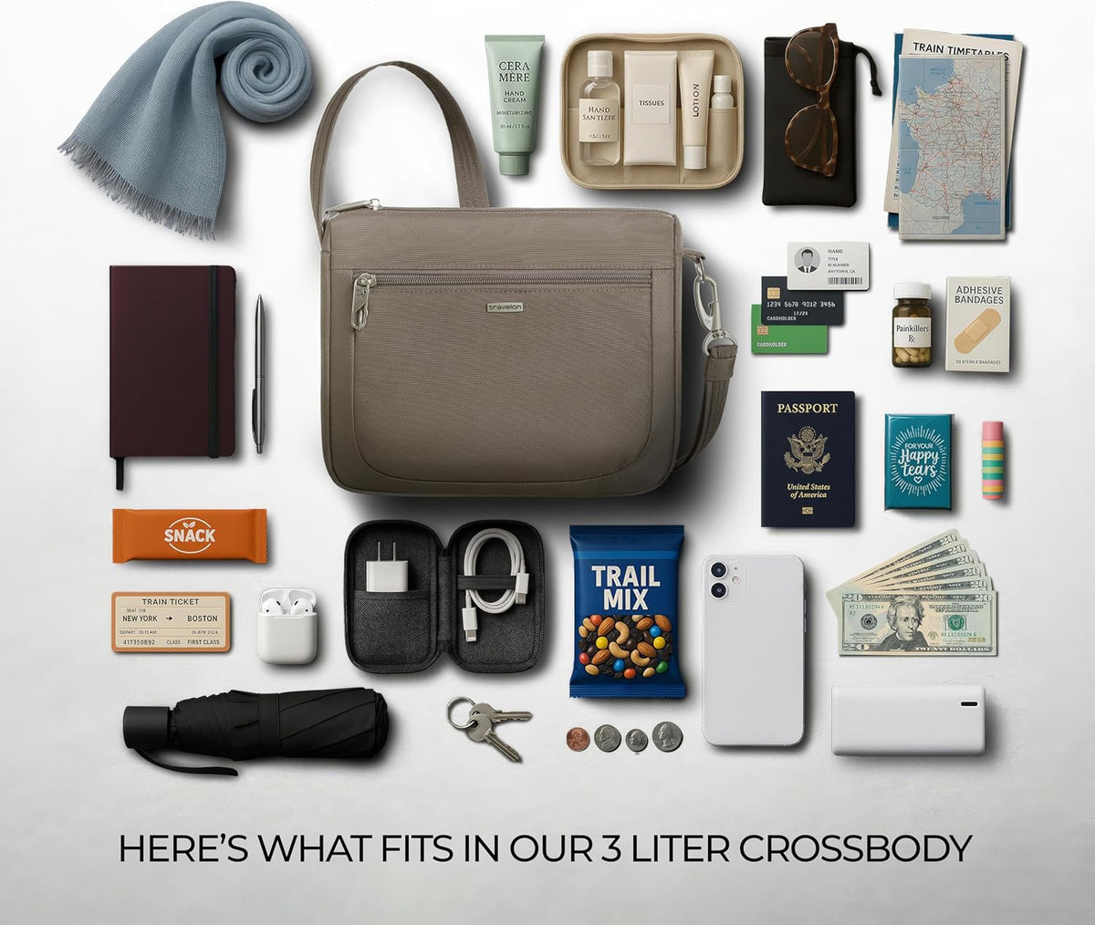 Anti-Theft Classic Small East/West Crossbody