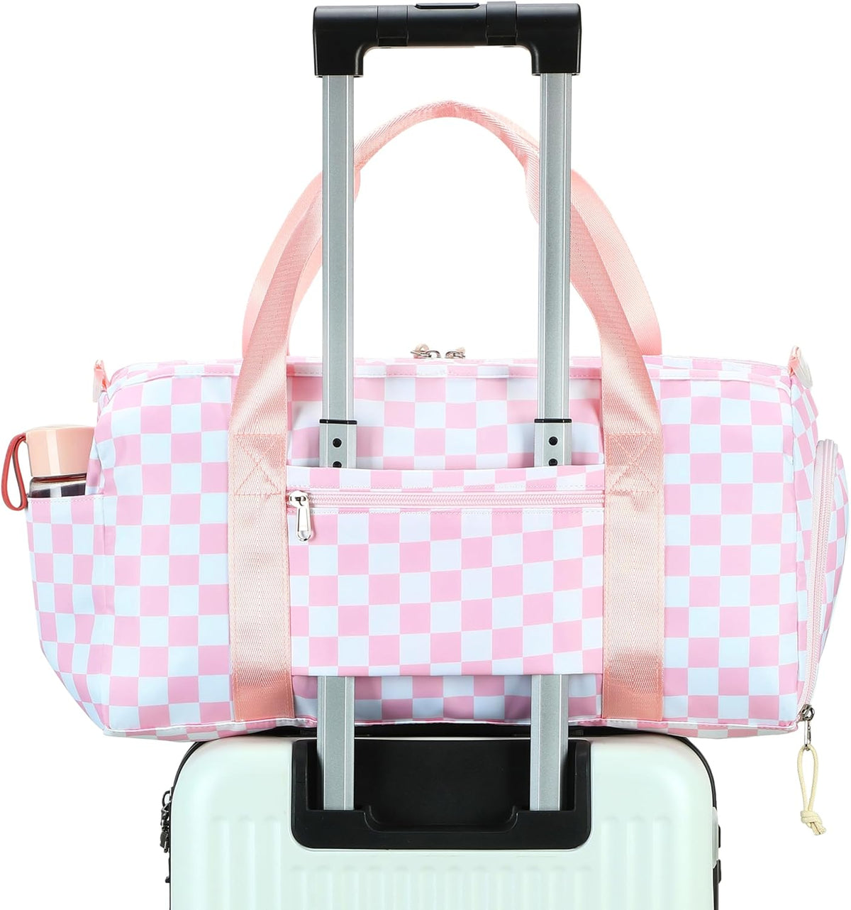 Gym Bag Sports Duffle Bag with Wet Pocket Weekender Overnight Bags with Waterproof Shoe Pouch and Air Hole for Girls Kids Women Workout Travel Bags (Bow Rainbow)