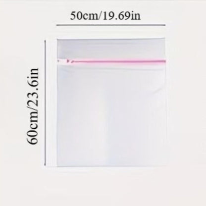 A set of three mesh laundry bags in different sizes, specially designed for washing delicate garments; they also double as travel organizers for clothing. (23.6×19.69in,Large)