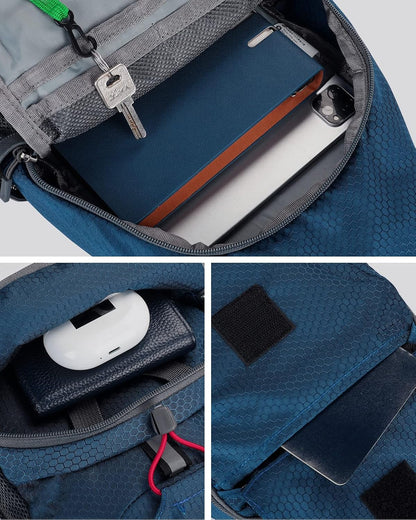 Packable Sling Backpack Lightweight Crossbody Bag Travel Daypack | Foldable design, Phone pocket, Water-resistant, Adjustable strap, Breathable back pad, Small hiking bag, Travel essentials